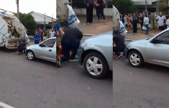 Bêbado, motorista atropela e quebra pernas de gari em MT