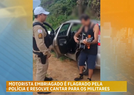 'Seu guarda, eu não sou vagabundo': motorista embriagado canta para PM durante abordagem