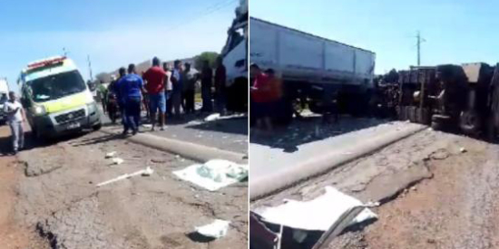 Acidente entre veículos na BR-070 deixa três feridos em MT