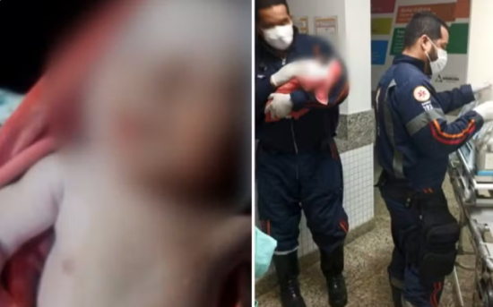 Mulher encontra recém-nascido abandonado em balde