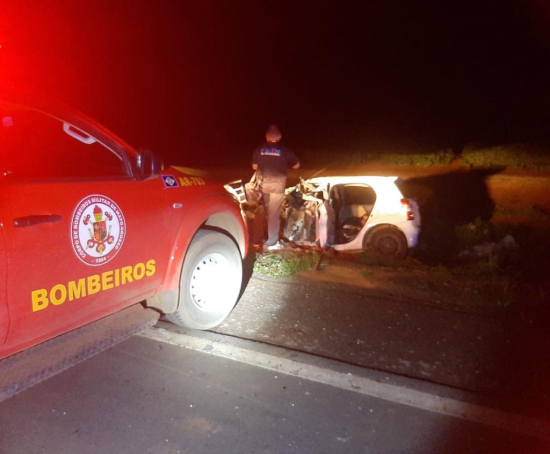Acidente de trânsito mobiliza Corpo de Bombeiros Militar