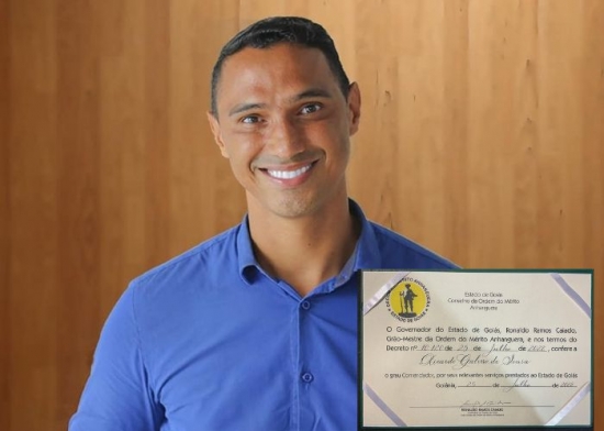 PREFEITO DELEGADO RICARDO GALVÃO RECEBE MEDALHA ORDEM DO MÉRITO ANHANGUERA