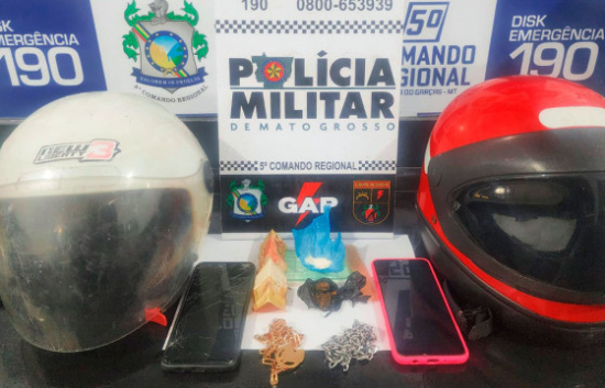 PM prende dupla suspeita de furto no centro de Barra do Garças