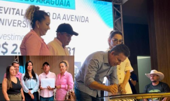 Prefeito de Pontal do Araguaia assina convênio de quase R$ 3 milhões para modernização da Avenida Universitária