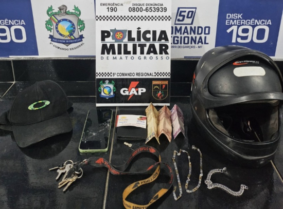 Polícia Militar prende suspeito de extorsão e ameaça a comerciantes em Barra do Garças