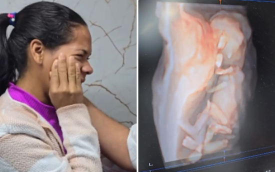 Mãe se emociona ao descobrir que está grávida de menina após ter três filhos e fazer laqueadura
