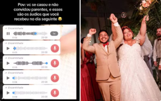 Noiva que fez casamento sem chamar familiares diz que precisou bloquear um dos parentes