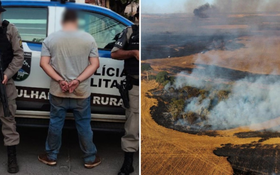 Preso suspeito de causar incêndio em fazendas diz em vídeo que ateou fogo em pasto de propósito