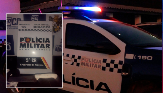  Homem com mandado de prisão em aberto é preso após ameaçar pessoas com faca em Barra do Garças