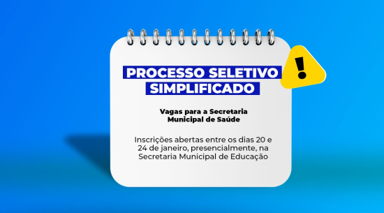 Prefeitura divulga processo seletivo para Secretaria Municipal de Saúde, em Barra do Garças