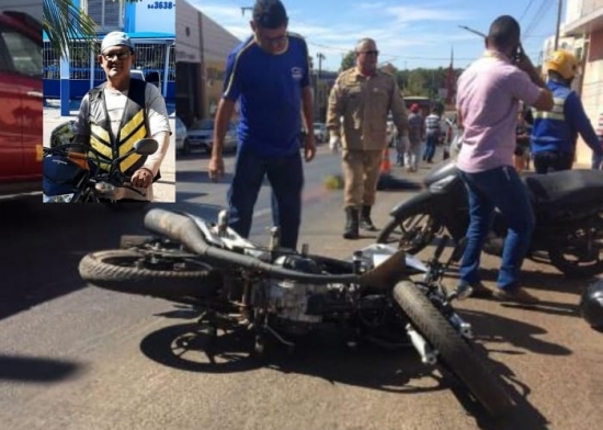 Mototaxista morre atropelado por carreta no centro de Barra do Garças