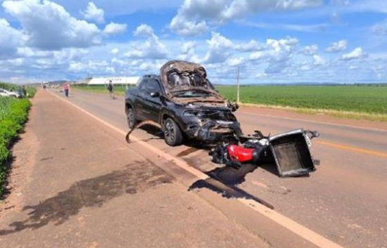 Motociclista morre em colisão frontal na BR-158