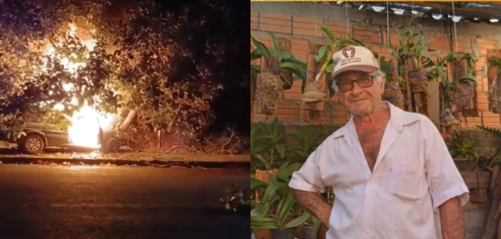 Homem morre após carro sair da pista, bater em árvore e pegar fogo em Barra do Garças