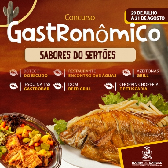 Restaurantes de Barra do Garças competem pelo melhor prato na no concurso gastronômico Sabores do Sertões