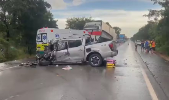 Acidente na BR-153 deixa três mortos e um ferido em estado grave