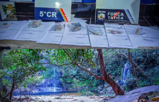 Sete pessoas são flagradas com entorpecentes na Cachoeira Pé da Serra, em Barra do Garças