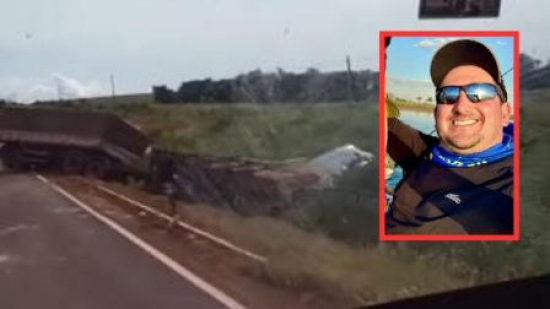 Bancário morre em grave acidente entre carro e carreta na BR-158