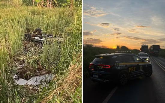Dois homens morrem após caminhonete bater em capivara e cair em ribanceira
