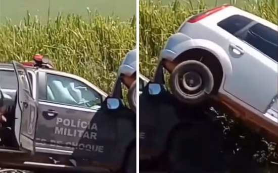 Casal morre e quatro policiais ficam feridos após colisão entre viatura e carro na BR-364