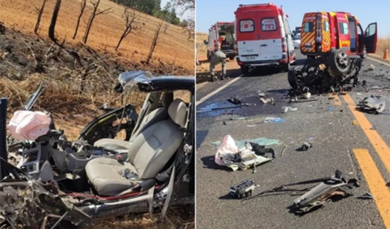 Acidente entre dois carros mata sete pessoas 