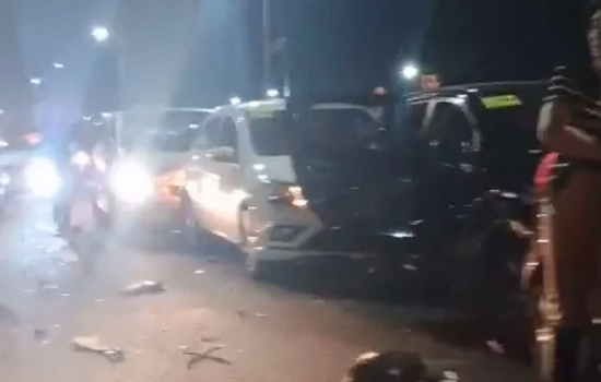 Engavetamento com oito veículos mobiliza resgate na BR-163