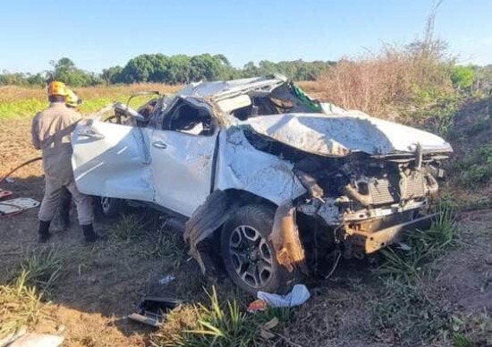 Família sofre grave acidente na BR-158 após capotamento próximo a Nova Xavantina (MT)