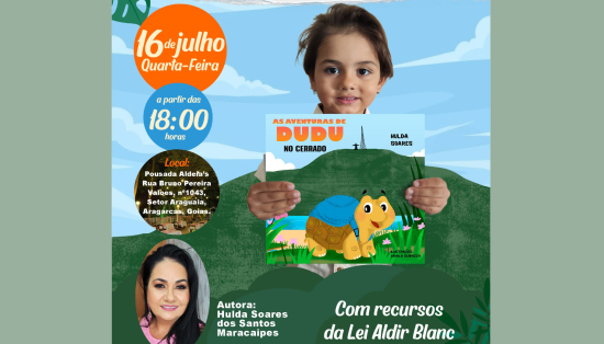 Às margens do Araguaia, Aragarças celebra o lançamento do livro As Aventuras de Dudu no Cerrado, inspirado em uma história real