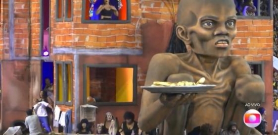 Gaviões da Fiel representou ‘fila dos ossinhos’ de Cuiabá em desfile