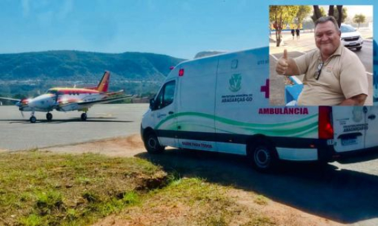 Voo pela Vida: Governo de Aragarças viabiliza transferência de Everaldo Santolin para tratamento especializado em Goiânia