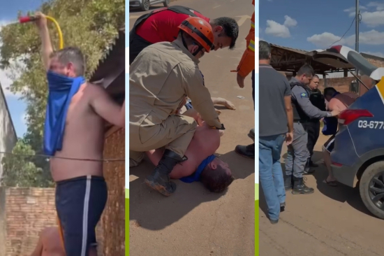  Vizinho ajuda a apagar incêndio em casa de idosos e é preso por desacato a bombeiros em MT