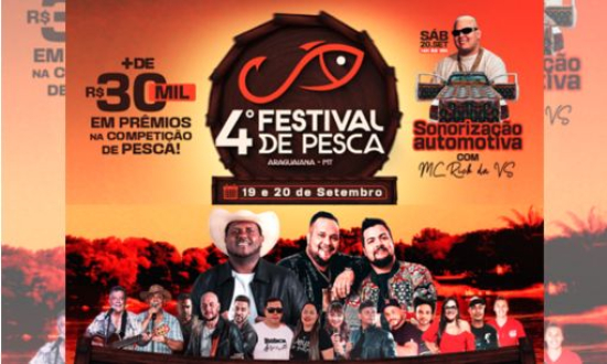 Araguaiana se prepara para maior edição do Festival de Pesca com mais de R$ 30 mil em prêmios e show nacional