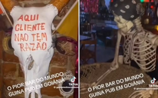 “Pior bar do mundo” conquista clientes com humor e atendimento inusitado em Goiânia