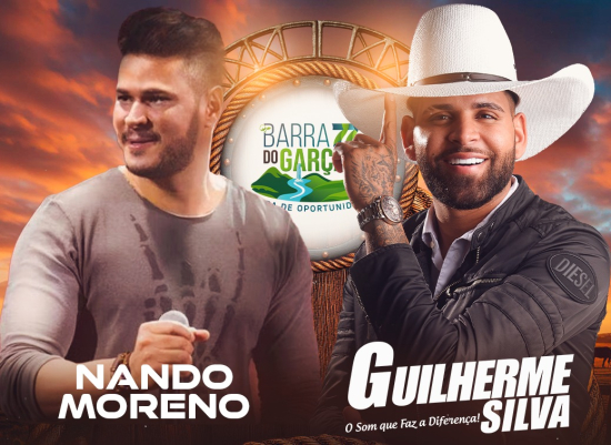 Guilherme Silva e Nando Moreno animam os 77 anos de Barra do Garças