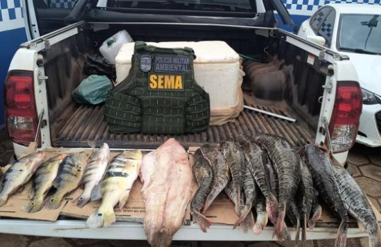 Sema e PM apreendem cerca de 70 quilos de pescado irregular nos últimos quatro dias
