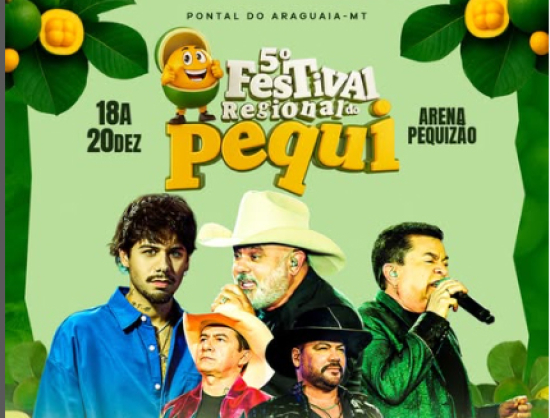 Pontal do Araguaia se prepara para o 5º Festival Regional do Pequi com grandes shows