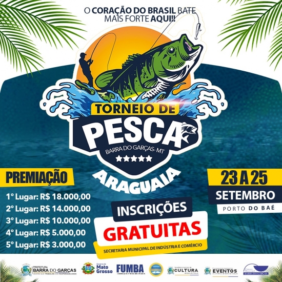 Prefeitura de Barra do Garças abre inscrições para o III Festival de Pesca Esportiva 